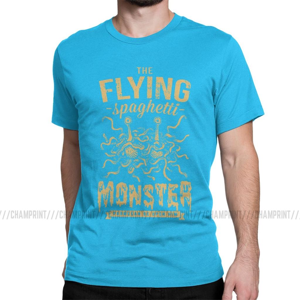 The Flying Spaghetti Monster T Shirt Men Funny T Shirt Round Neck Flying Spaghetti Monsterism Pastafarianism