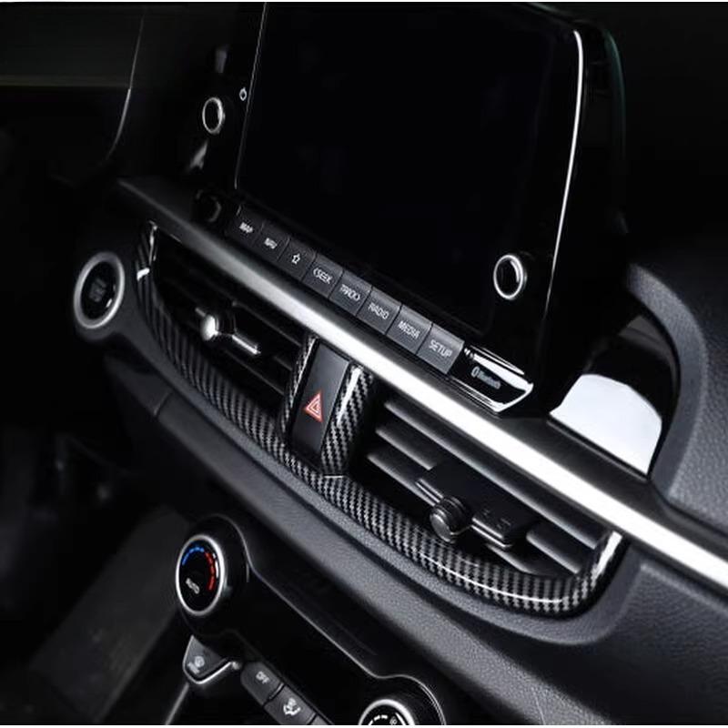 Center Console Air Vent Outlet Trim for Kia Morning / Picanto 2018-2025, Carbon Fiber Pattern Interior Trim
