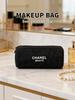 Черная Цилиндрическая Косметичка CHANEL BEAUTE, Пенал-Косметичка на Молнии, Аксессуар для Макияжа от Люксового Бренда