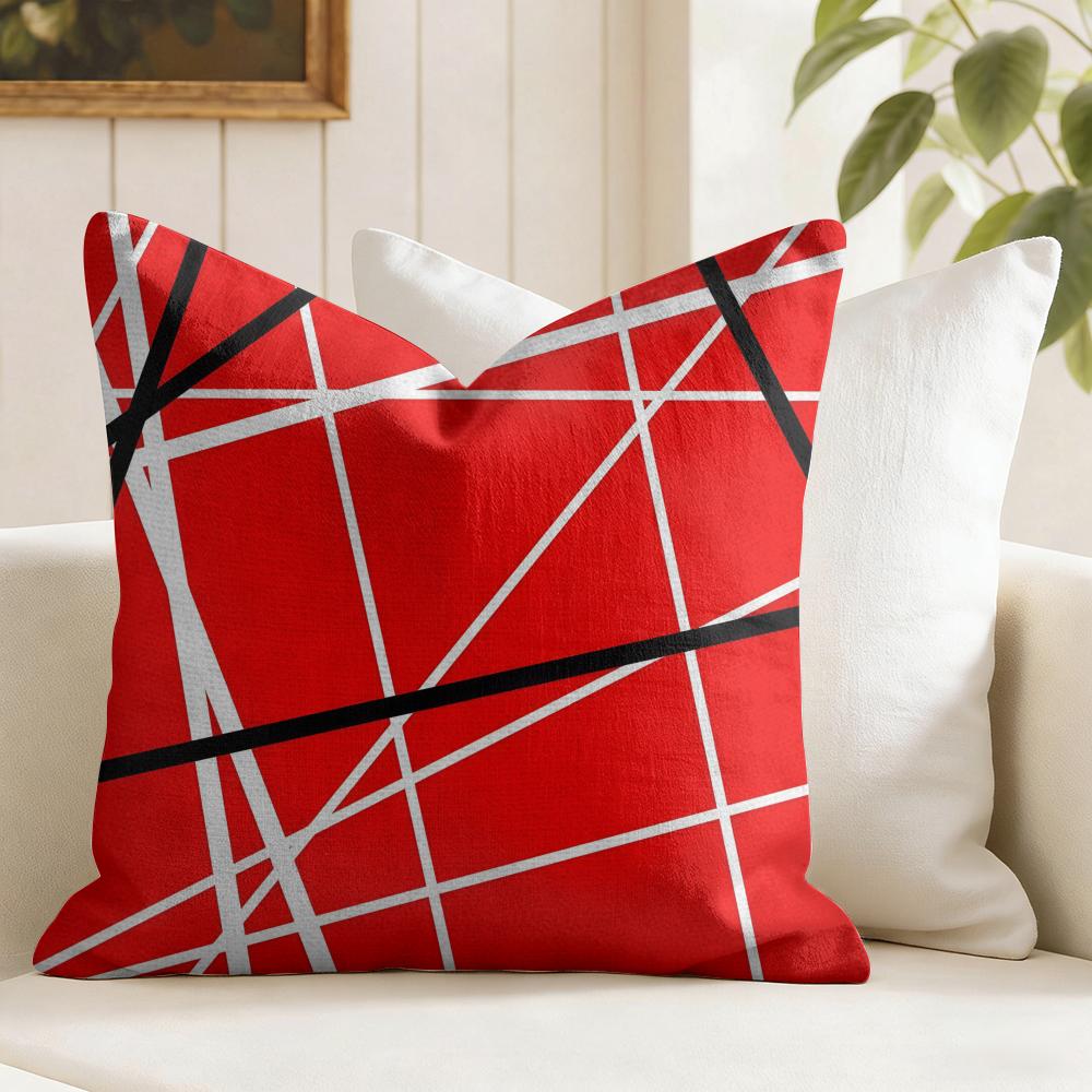 VVan HHalen Rock Cushion Cover Eco Linen Pillow Case DoubleSided Print Breathable Durable Zipper Home Decor Gift