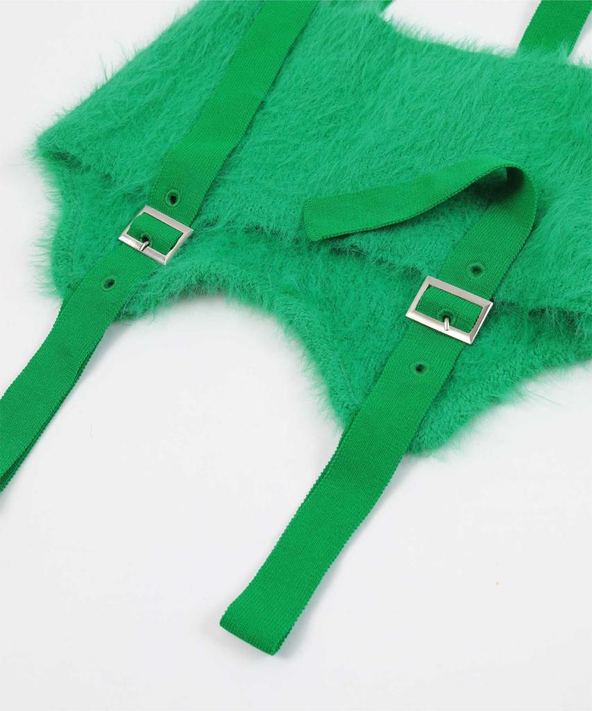 Miette Вязаный Подвязочный Пояс Дизайн Мохнатый Бюстье Свободный Розовый (RCXX0801) Женский, Размер,