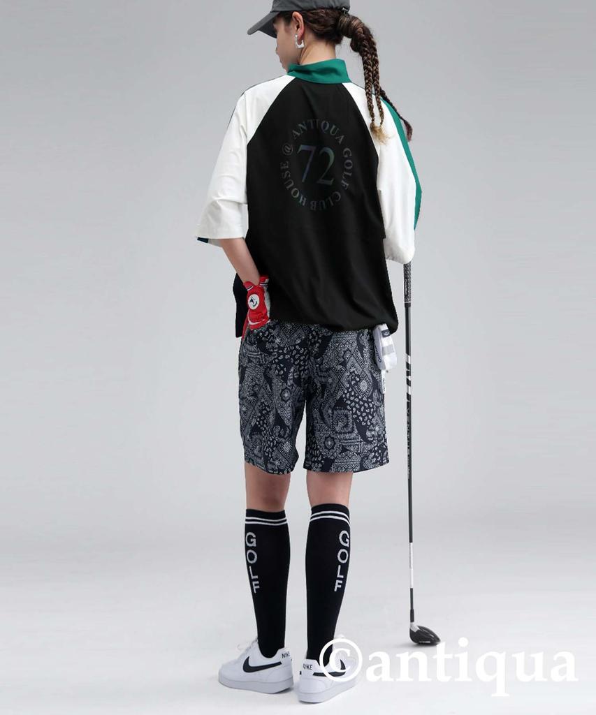 Женский пуловер Antiqua Golf x Stitch ML, ZST-00091, 05, Черный/Молочный