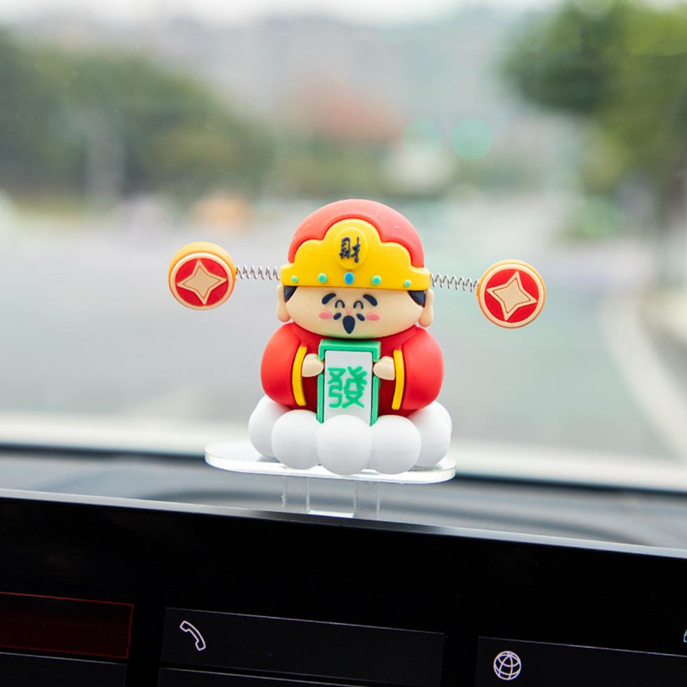 Украшение центральной консоли автомобиля Бог богатства Синяя пара Скейтборд База Мультистиль Скейтборд Рельс Украшение автомобиля Интерьер автомобиля