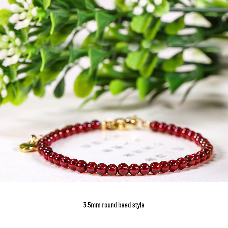 Нанхонг Агат Красная Нить Женский Простой Кристальный Браслет - Изысканный Нишевый Дизайн