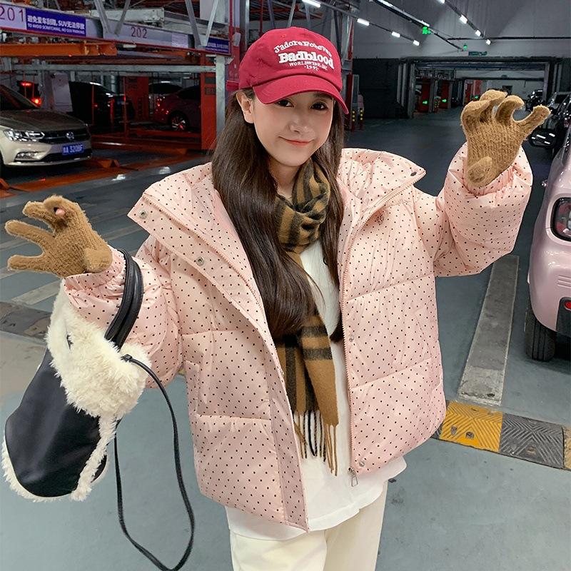 Новая осенне-зимняя короткая хлопковая одежда женская свободная модная с воротником-стойкой утолщенная теплая женская хлопковая куртка прилив