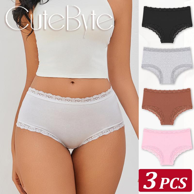 3Pcs/Set Women's Seamless Cotton Briefs Women Panties Solid Color Breathable Underwear Female Low Waist Soft Lingerie S-XXL