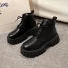 Короткие ботинки Martin женские осень-зима 2024 новые удобные женские туфли средней высоты на платформе со шнуровкой и боковой молнией женские ботинки
