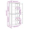 Storage Furniture Set with Storage Compartment and Doors Brown Wood Based Material