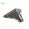 Puntos 4Pcs 25mm Antique Triangular Corner Bracket Hardware Luggage Case Protector