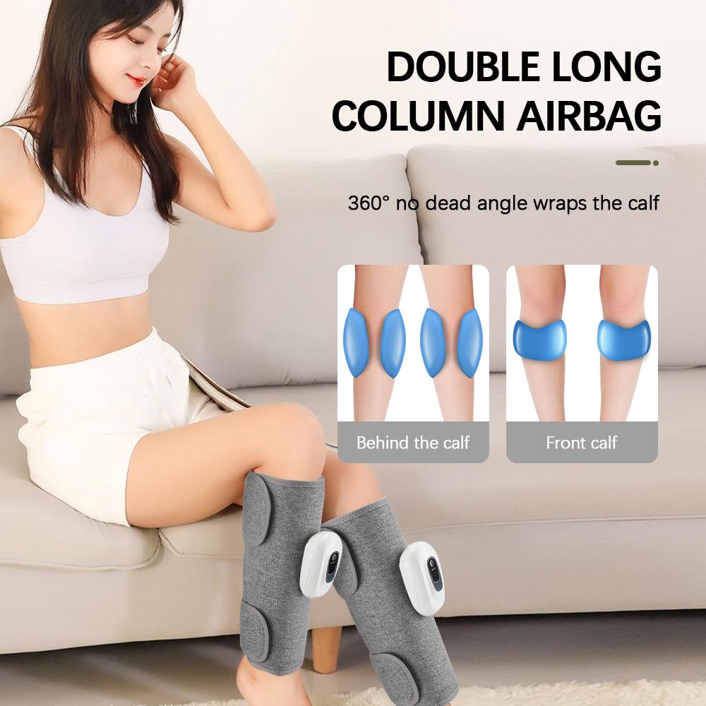 Electric Leg Massager Air Compression Calf Massage Relax Leg 3 Modes 360° Air Pressure Air Bag Leg Massage Rechargeable