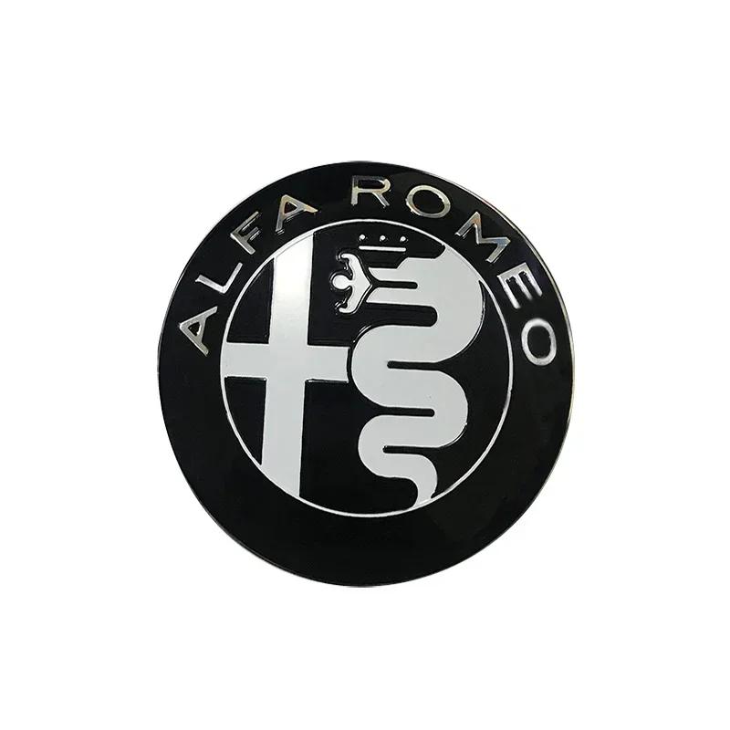 LPBFM1 74MM Car Front Rear Emblem Trunk Badge Sticker Replace Accessories for Alfa Romeo Logo Giulia 159 147 156 Stelvio Giulietta Mito