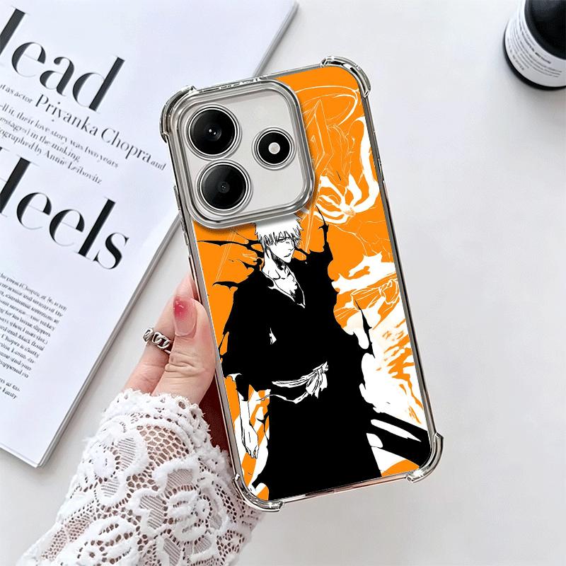 Чехол для телефона с покрытием Bleach Kurosaki Ichigo для Xiaomi Redmi Note 14 15 Pro Plus 13 12 11 11S 11T 10 9S 9 5G Противоударный с Airbag
