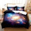 Artistic Cosmic Milky Way Print Polyester Bedding Sets Child Kids Covers Boys Bed Linen Set For Teens King Size Bedding Set