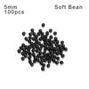 Hot Sea Stoppers Plastic Black Soft and Hard Bean Fishing Floats Beads Round