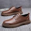 2025 Autumn and Winter Leather Shoes Men's Casual British Martin Boots Men's Genuine Leather Korean Version Trendy Tooling Shoes Low-top Men's Shoes