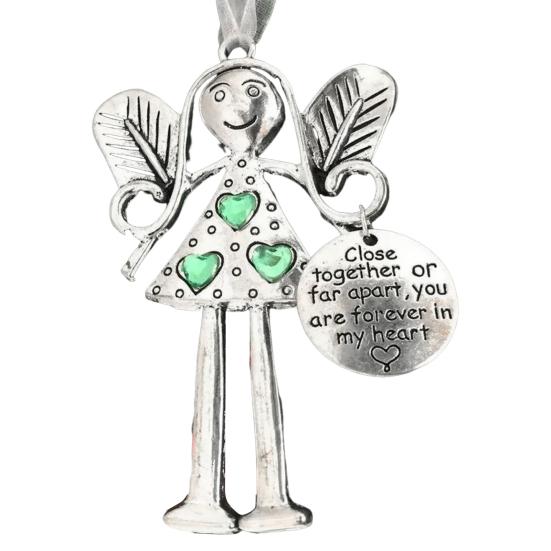 Christmas Tree Alloy Hanging Decoration Girl Love Heart Snowman Reindeer Shape Hanging Ornament Friends