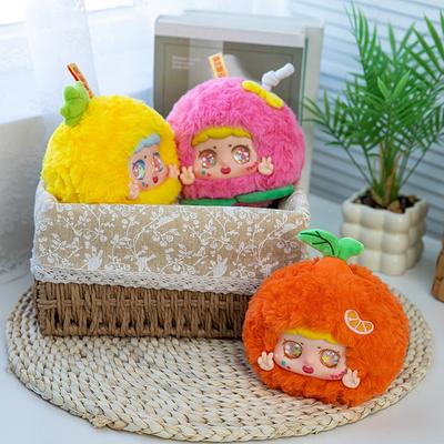 Мягкое милое виниловое лицо яблочный жук плюшевый кулон для рюкзака персиковый напиток девочка сердце кукла фрукт подарок сюрприз бокс