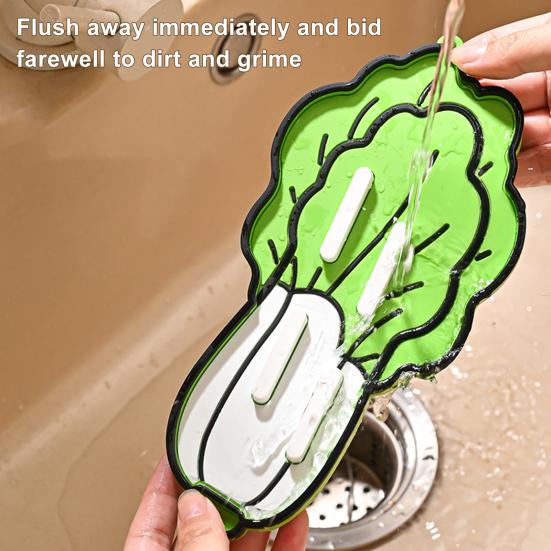 Держатель для крышек кастрюль Нескользящая прорезь Форма пекинской капусты Силиконовая подставка для крышек кастрюль Хранение разделочных досок Кухонный органайзер