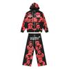 Unisex Streetwear Hooded Zip-Up Sweatshirt Jogger Set Cotton Loose Fit Casual Outfit