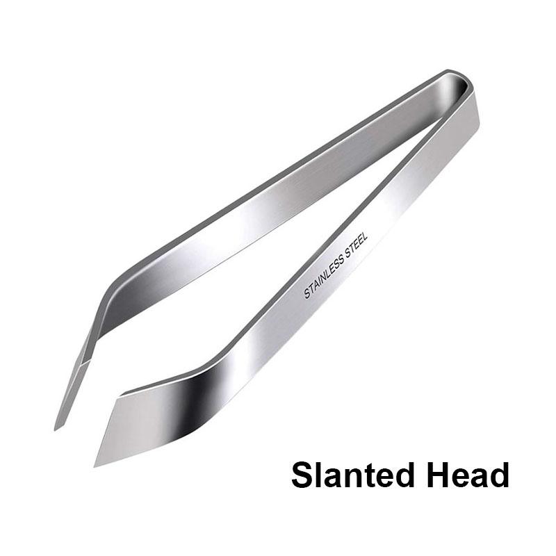 1/2pcs 430 Stainless Steel Fish Bone Tweezers Pincer Clip Flat and Slant Pliers Meat Hair Remover Tool for Removing Salmon Bones