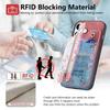 RFID Blocking Zippered Wallet Phone Case with Card Slot & Stand for iPhone Samsung Xiaomi Google Magnetic Car Mount Stylish Floral Print Phone Cover
