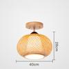 Bamboo Weave Ceiling Lamp: Chandelier for Homes, Tea Shops, or Private Rooms; Japanese Tatami Style.