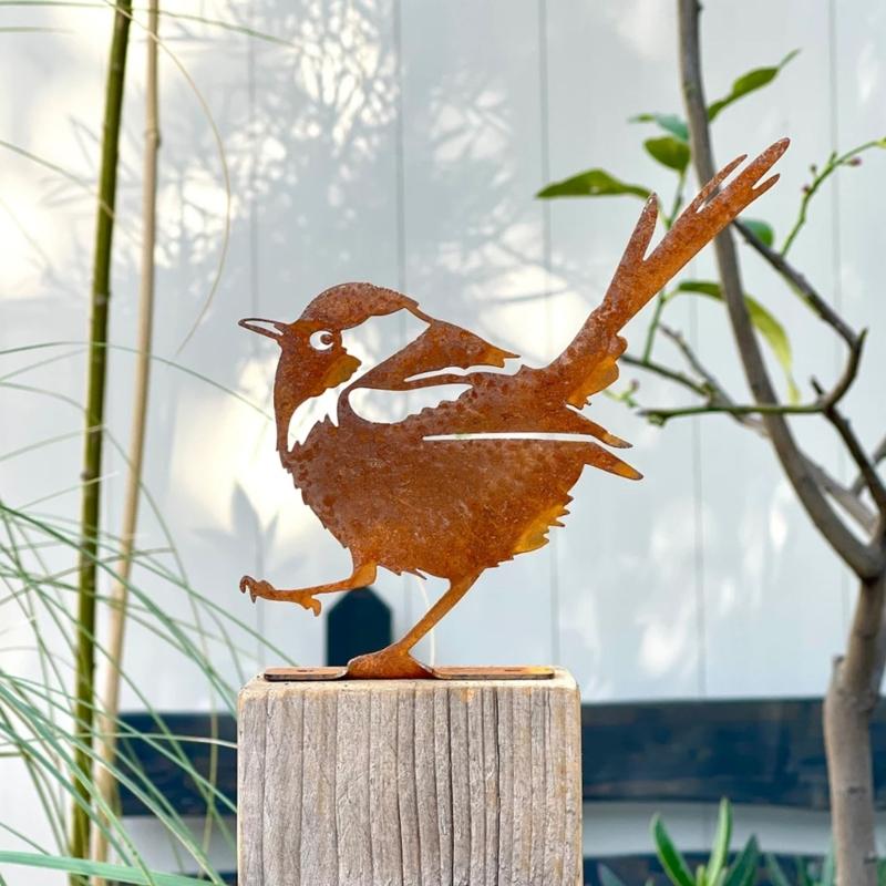 Птица Железное Украшение Уличный Сад Птица Форма Поделки Забор Ретро Садовые Украшения