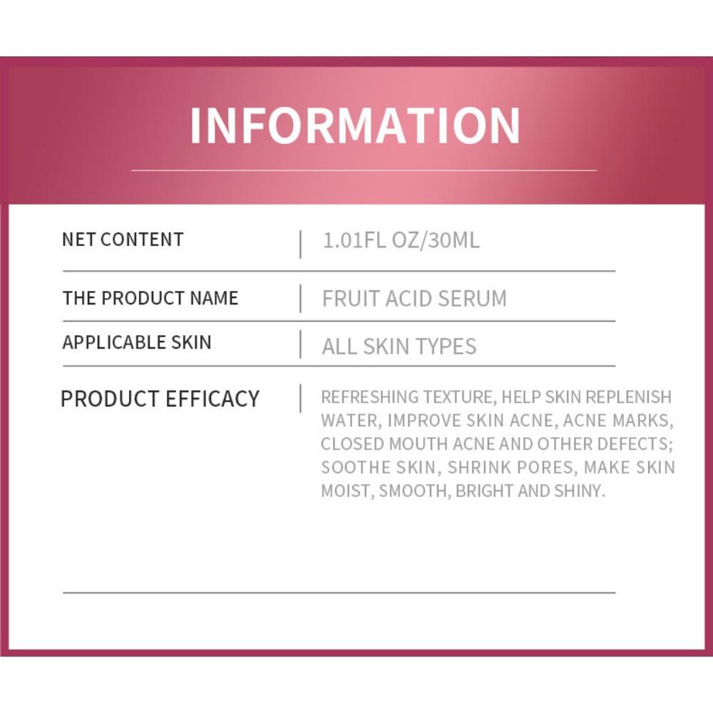 Fruit Acid Essence Fine Pore Cleansing Skin Brightening Skin Skin Softening Corneous Skin Care Product Liquid