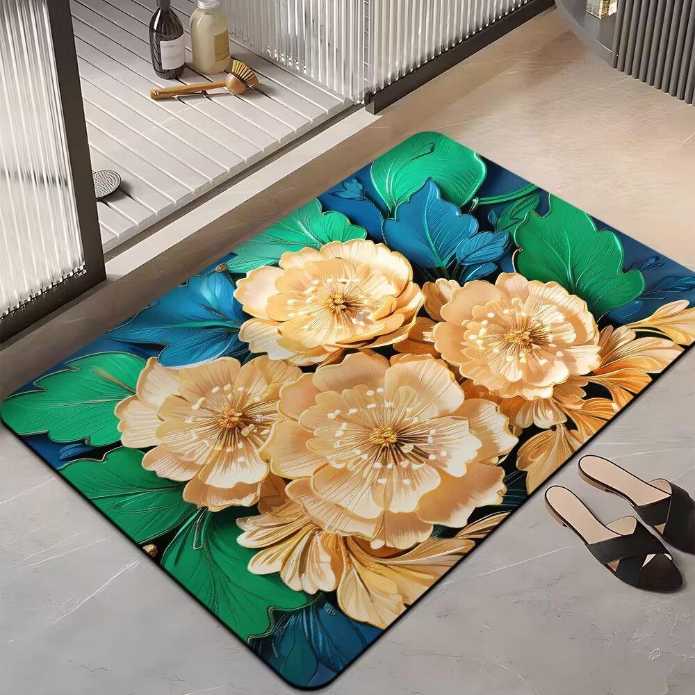 Быстросохнущий коврик для двери ванной комнаты, впитывающий диатомовую грязь, напольный коврик для туалета, противоскользящий коврик для входной двери в туалет, коврик для ног из диатомовой земли