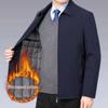 2025 Men's Executive Mid-Aged & Elderly Cotton Jacket - Warm, Thickened, Casual Spring/Autumn Wear