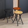 Folding Chair Back Stool Home Portable High Foot Small Round Stool Small Dining Table Dining Chair Simple Stacked Chair