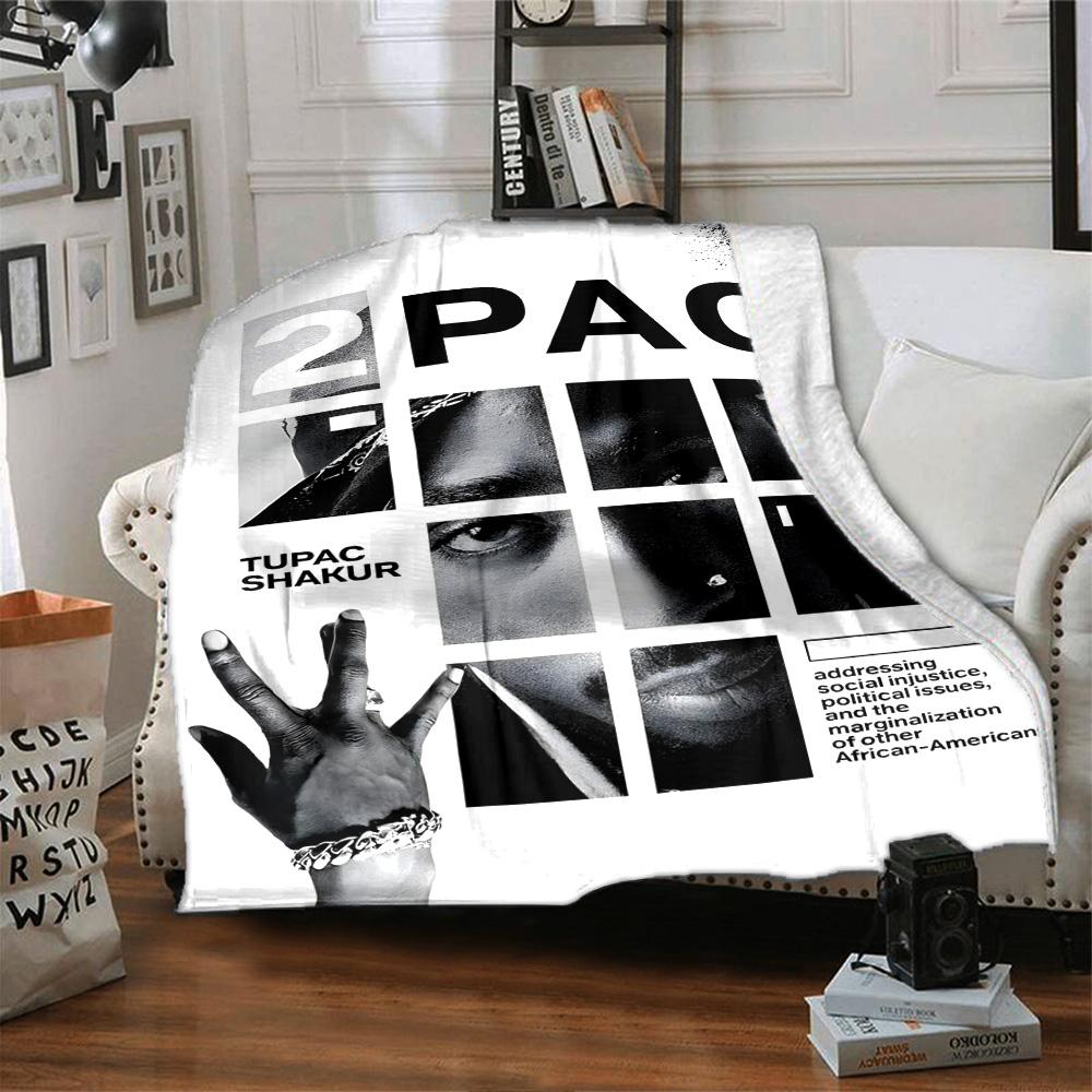 Tupac Art Activism Lightweight Blanket Soft & Perfect for Sofa Couch Office Bed Picnics Four Seasons Multipurpose Modern Ideal Gift Accessory Y15