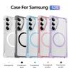 Популярный чехол для мобильного телефона для Samsung S25 Магнитное кольцо Противоударный Прозрачный Беспроводная зарядка Прозрачный чехол для мобильного телефона