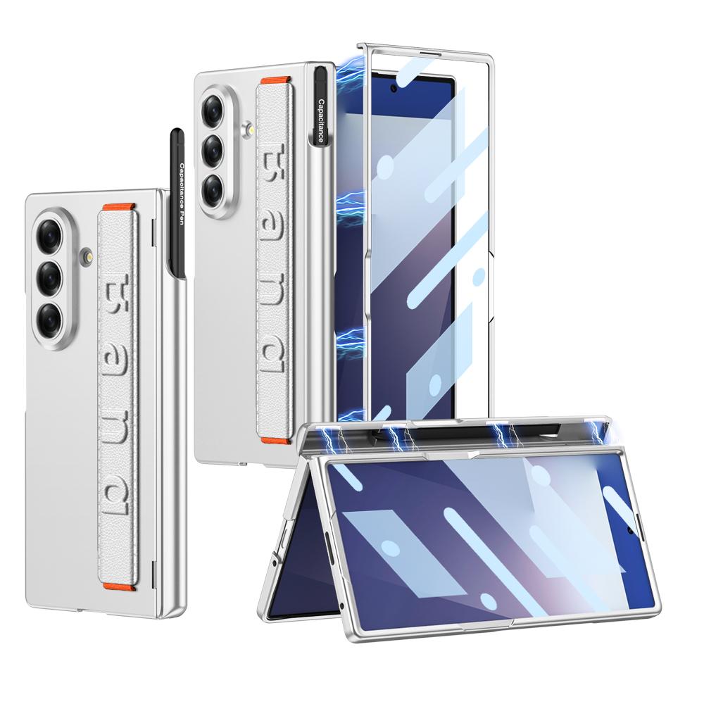 Магнитный шарнир Браслет Чехол для Samsung Galaxy Z Fold 7 6 5 с держателем для стилуса Защитное стекло для чехла Galaxy Z Fold7