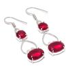 Garnet Gemstone 925 Sterling Silver Earring 2.01"