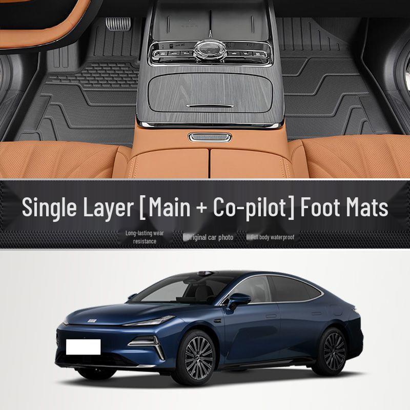 Galaxy Star 8-футовые ТПЭ коврики с полным бортиком для Geely EMP - Водительская сторона и багажник
