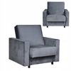Alicja Reclining Armchair for Sleeping with Storage Family Meble Grey Gloss