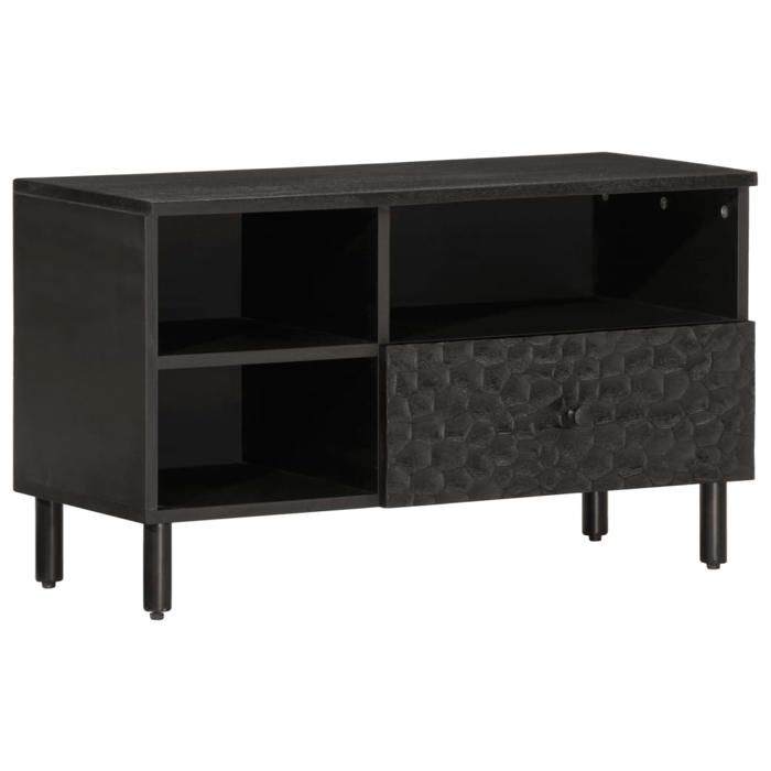 VidaXL TV Stand, Television Cabinet with Legs, TV Unit with Storage Living Room, Modern, Black Wood 356836
