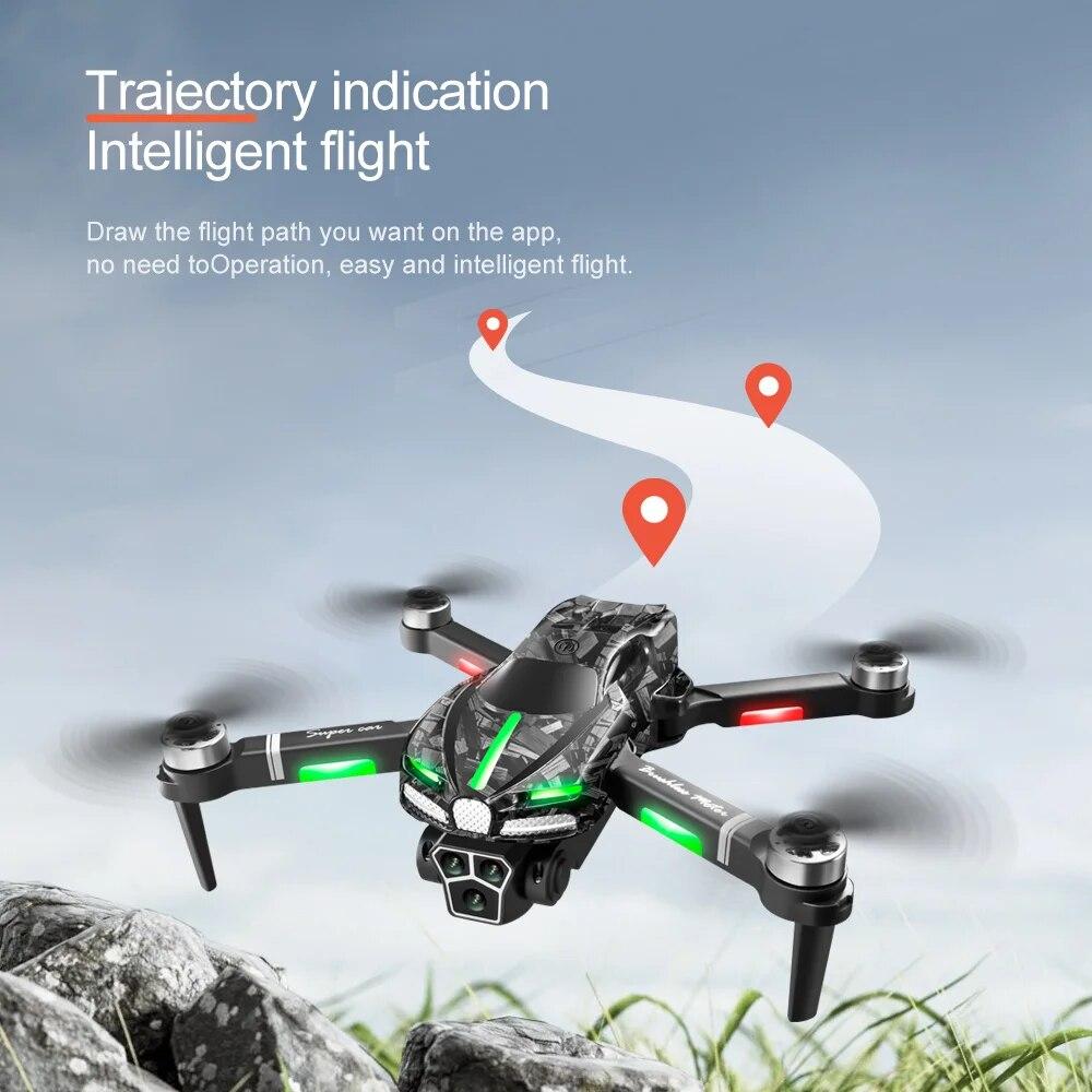 New V186 Pro Drone Professional Brushless Wifi FPV Optical Flow 3 HD Aerial Photography Obstacle Avoidance Foldable Quad-rotor Drone Children's Toy