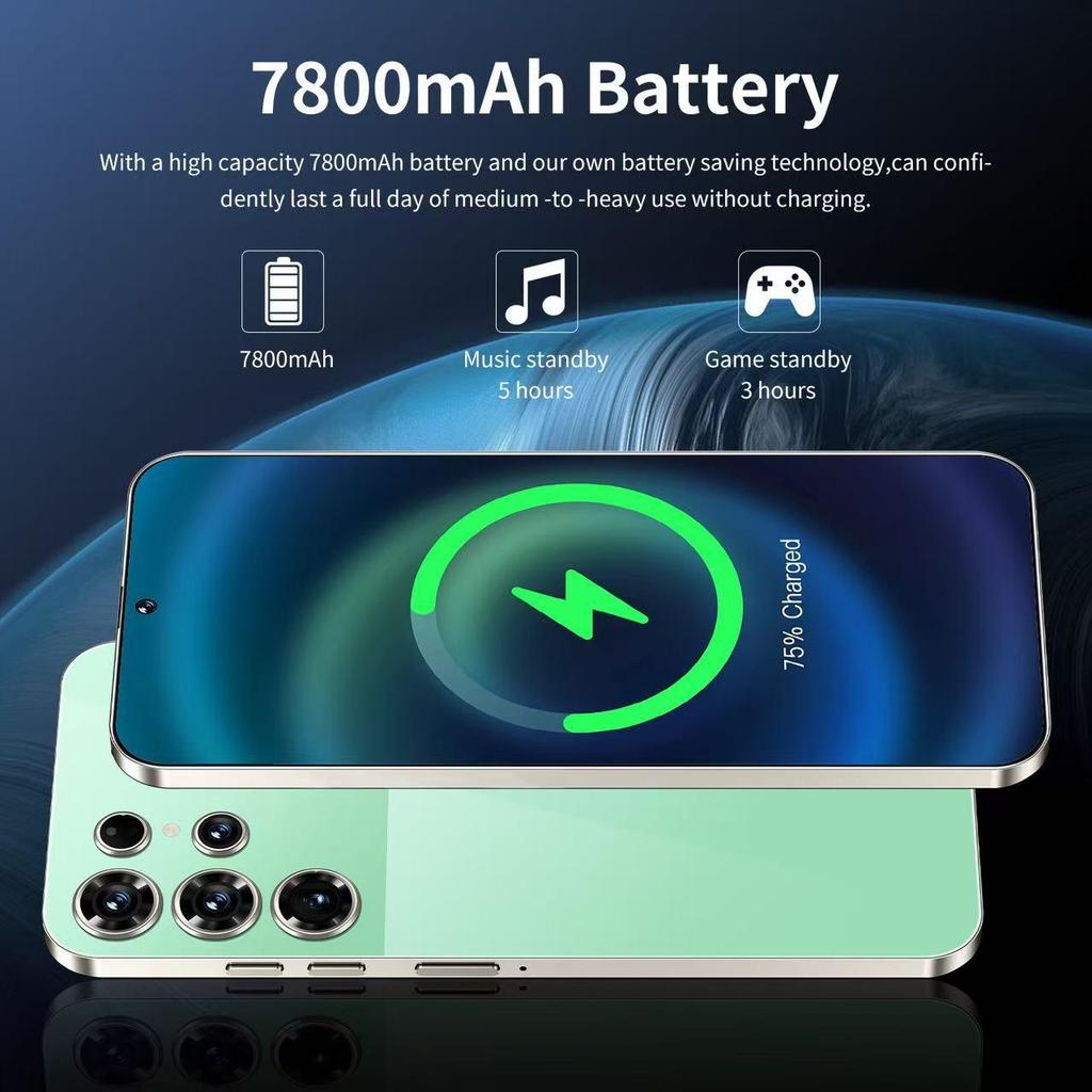 Мобильный телефон S26 Ultra: 16 ГБ ОЗУ + 1 ТБ Памяти, 7,3-дюймовый Большой Экран Android, Хит Продаж.
