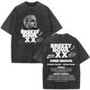 Футболка Chris Brown Breezy Футболка Breezy Bowl Тур XX Винтажные стираные футболки Мужская мода Хип-хоп Футболка с коротким рукавом Уличная мода