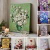 Набор для рисования жемчугом DIY Легкое интуитивное творчество Рисование цветочного узора на холсте с предварительной печатью