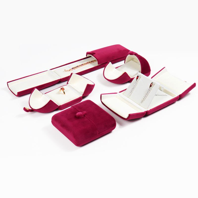 Velvet Dual-Opening Jewelry Box for Rings, Bracelets, Necklaces, and Sets