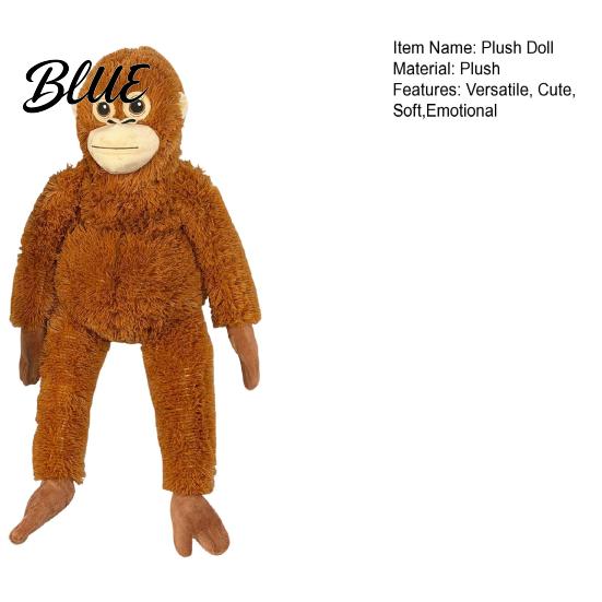 Cozy Plush Pillow Long-Armed Monkey Toy Soft Stuffed Animal Cute Emotional Support Cuddle Companion Gift for Kids Adults Doll