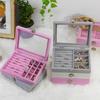 New Transparent Window Large Capacity Jewelry Storage Box, Simple And High-End Ring Necklace Jewelry Storage Display Box