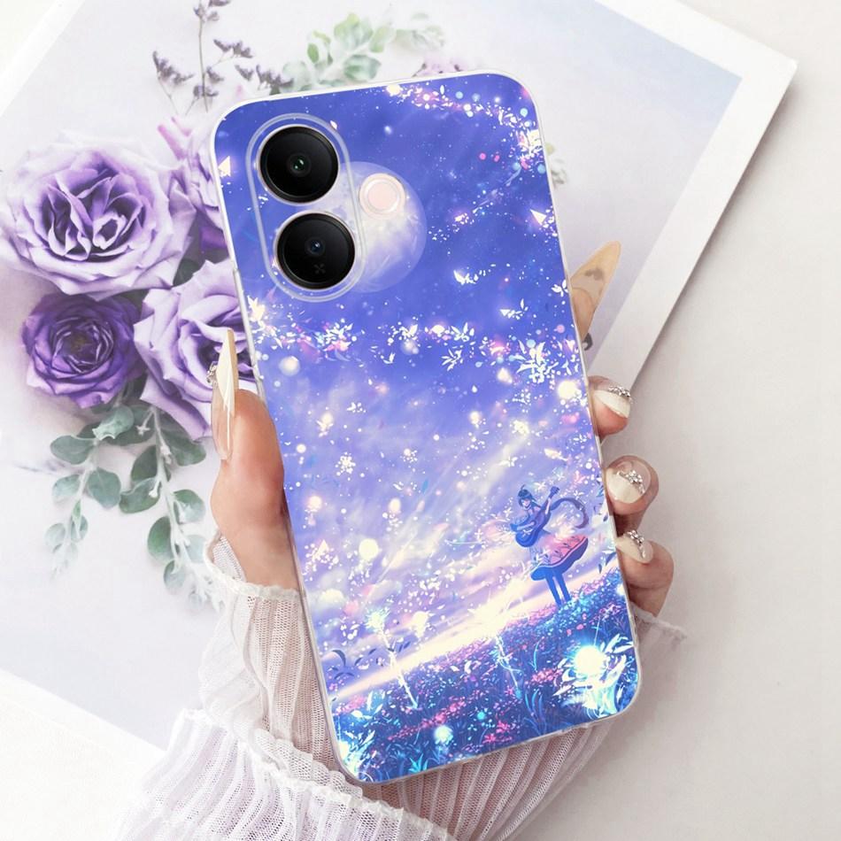 For Vivo V60 Lite 4G 5G Cute Flower Butterfly Cat Painted Case For Vivo V60 V60lite V2530 V2511 Soft Silicone TPU Phone Cases