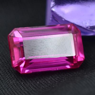 СЕРТИФИЦИРОВАННЫЙ Рубиново-розовый Свободный Драгоценный камень Натуральный 9.95 Карат Изумрудная Огранка Размер Кольца