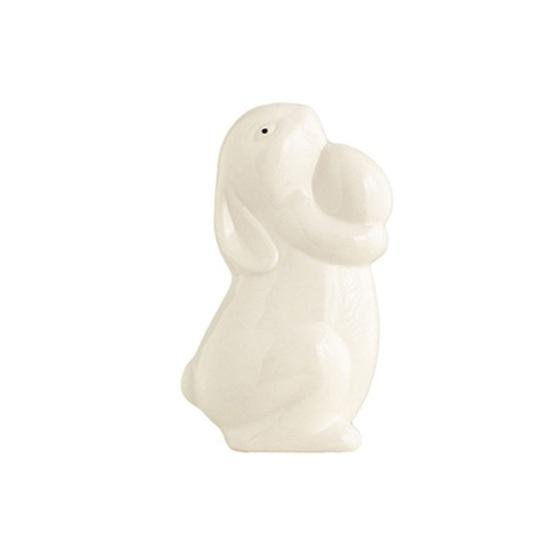 Easter Ceramic Bunny Figurine Holding Egg Look-up Rabbit Statue Sculpture Spring Easter Holiday Party Decoration