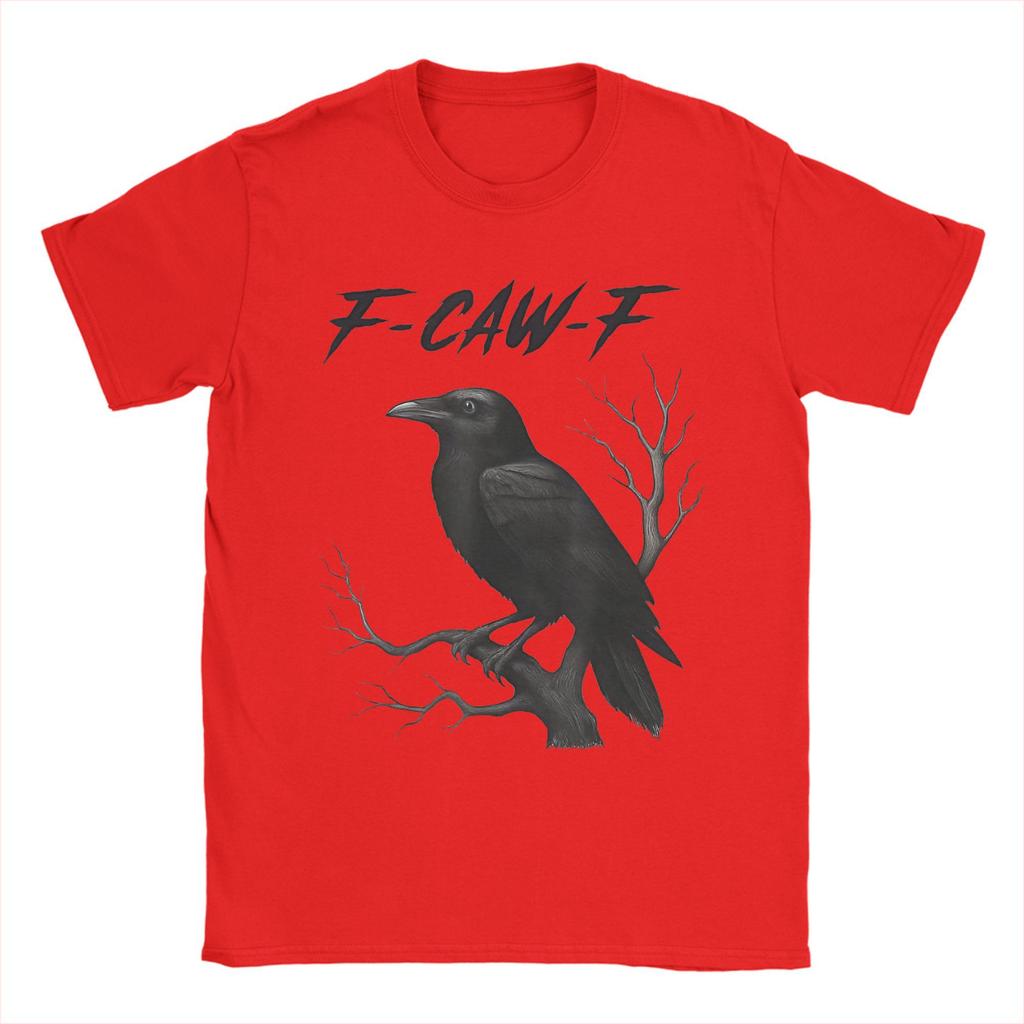 Смешная Футболка F-Caw-F Caw Летняя Винтажные Футболки Хлопок Модная Футболка Для Мужчины С коротким рукавом Печатные Футболки
