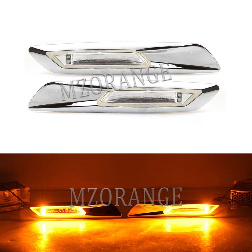 LED Side Marker Turn Signal Lamp for BMW F10 F11 F18 2011 2012 2013 5 Series Fender Mounted Corner Leaf Plate Light